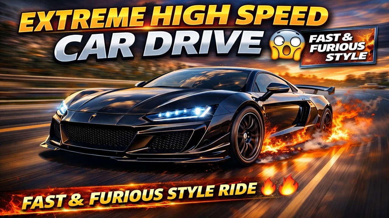 Extreme High Speed Car Drive | Fast & Furious Style Ride 😱🔥