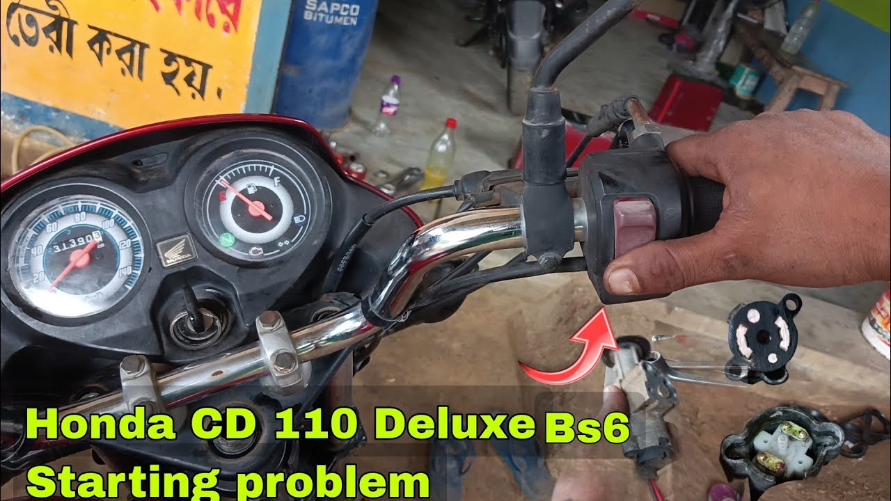 Honda CD Deluxe 110 Bs6 Starting Problem||Self Not working