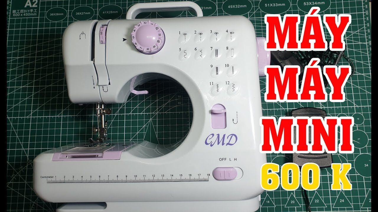 Mở hộp và chạy thử máy khâu mini FHSM 505 giá 800k+