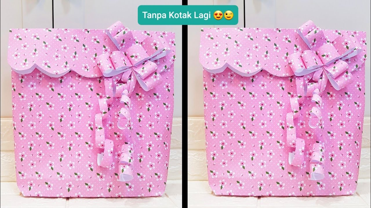 Cara Membungkus Kado | Cara Bungkus Kado Kreatif Simple | Gift Wrapping Ideas | Diy Paper@Oktafiee