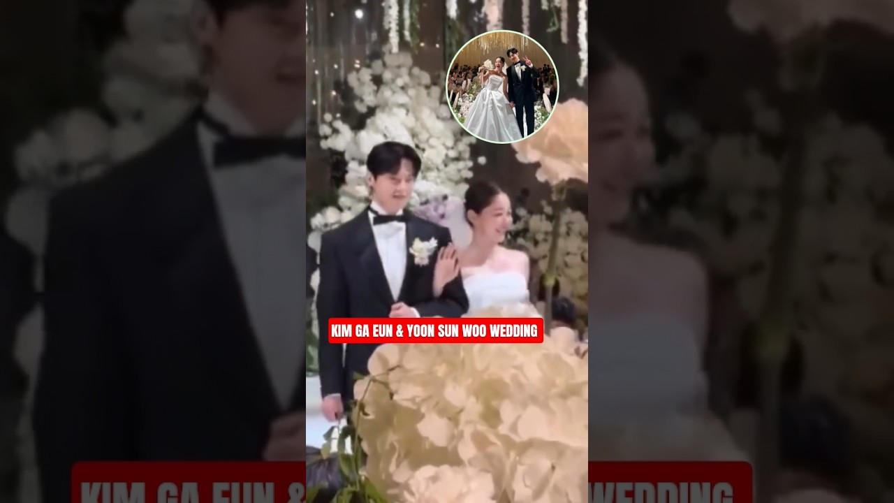 KIM GA EUN & YOON SUN WOO WEDDING! #kimgaeun #kimsunwoo #wedding #kdrama #shorts #viral #trending
