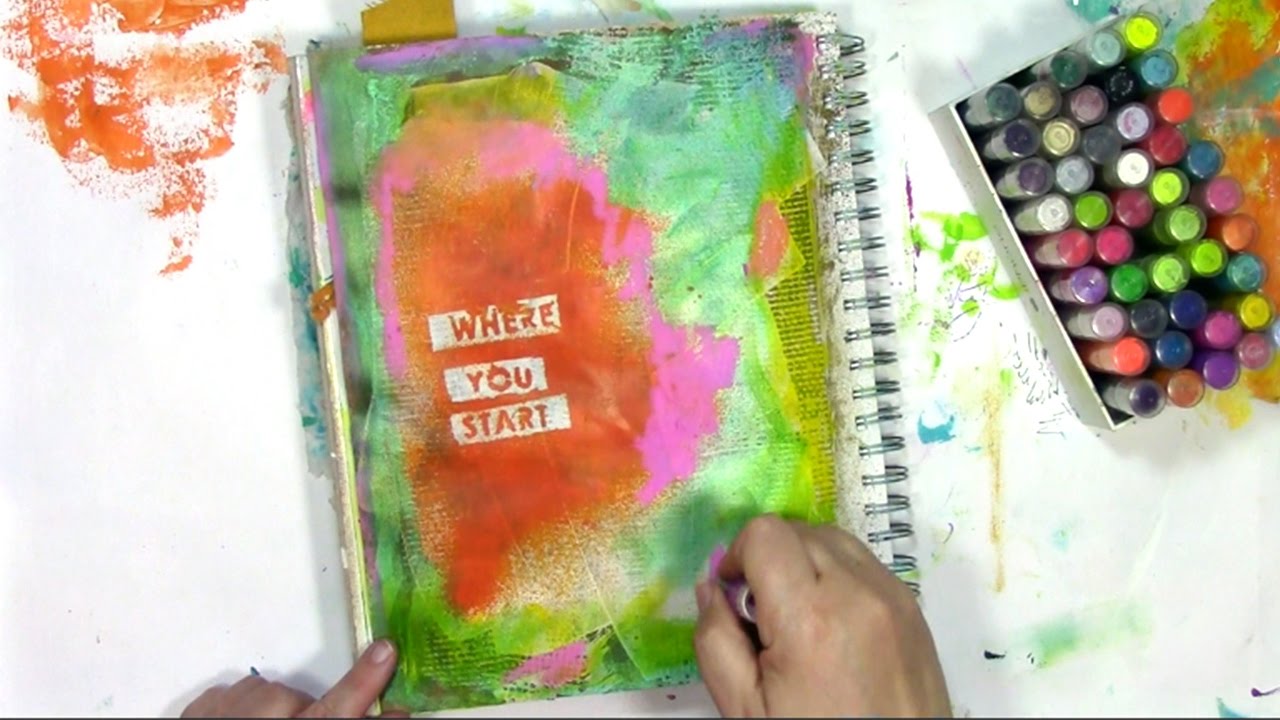 How I Seal Gelatos in an Art Journal