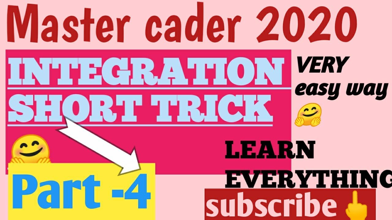 Master cader\Mathematics\integration\shortcut tricks\part-4
