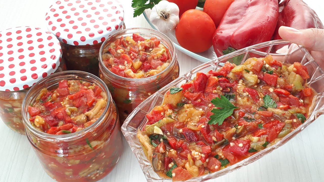 ENFES , KÖZLENMİŞ PATLICAN VE KAPYA BİBER SALATASI. 🍆🌶 (kış hazırlıkları)
