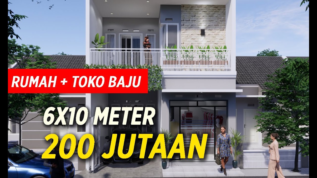 Rumah + Toko Baju 6x10 m 2 Lantai + Rooftop Bpk Tanto