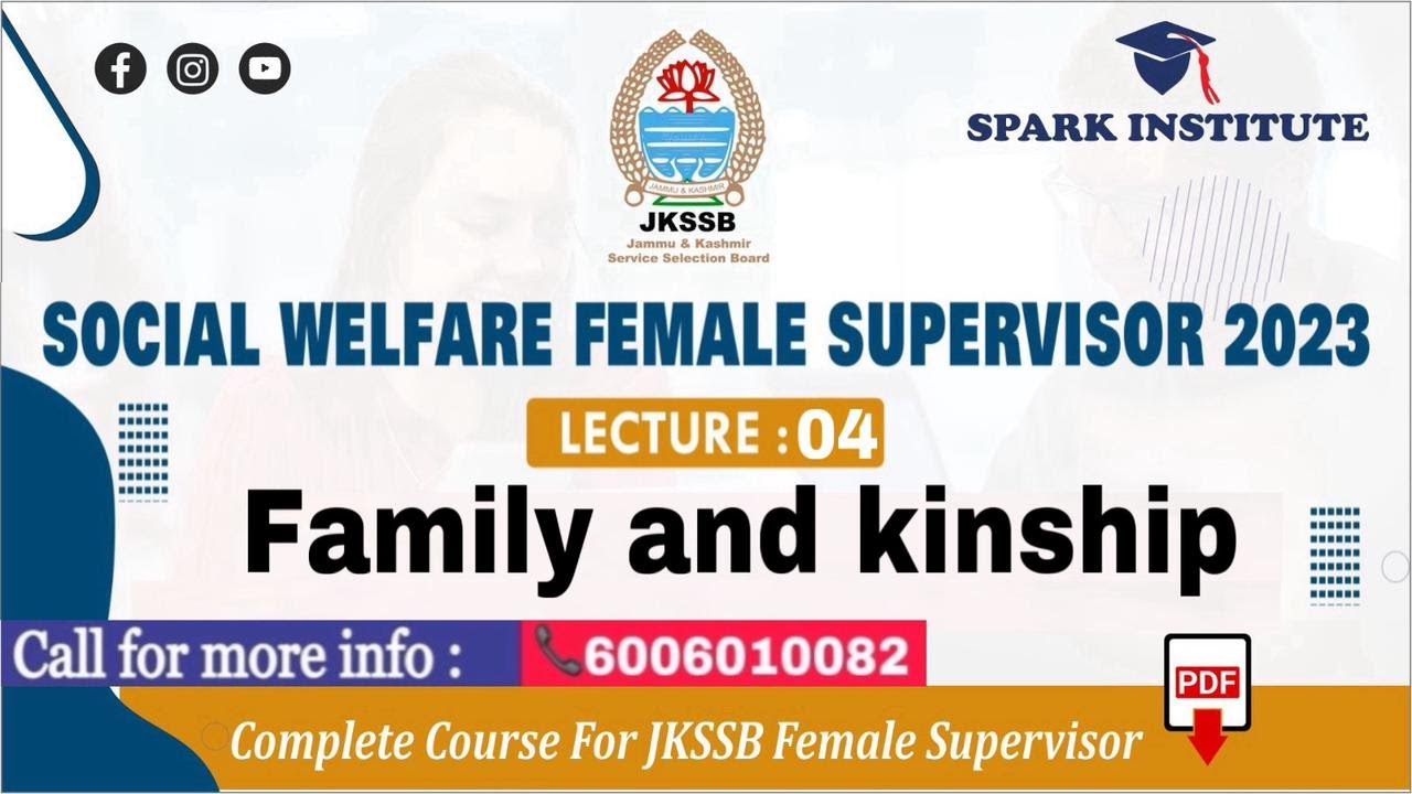 Kinship || Jkssb Female Supervisor 2024 || Unit-2 Lecture -5 #jkssb #femalesupervisor