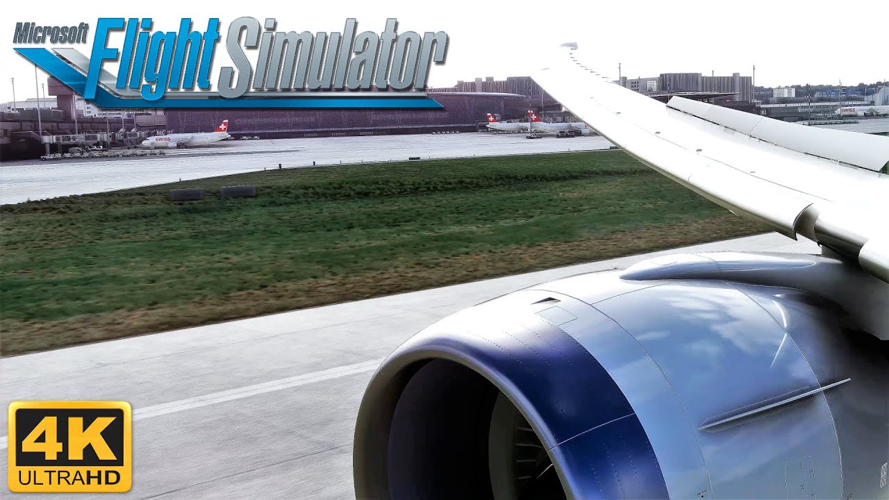 Microsoft Flight Simqulator 2020 *MAXIMUM SETTINGS* 60FPS 787-10 Landing At Zurich