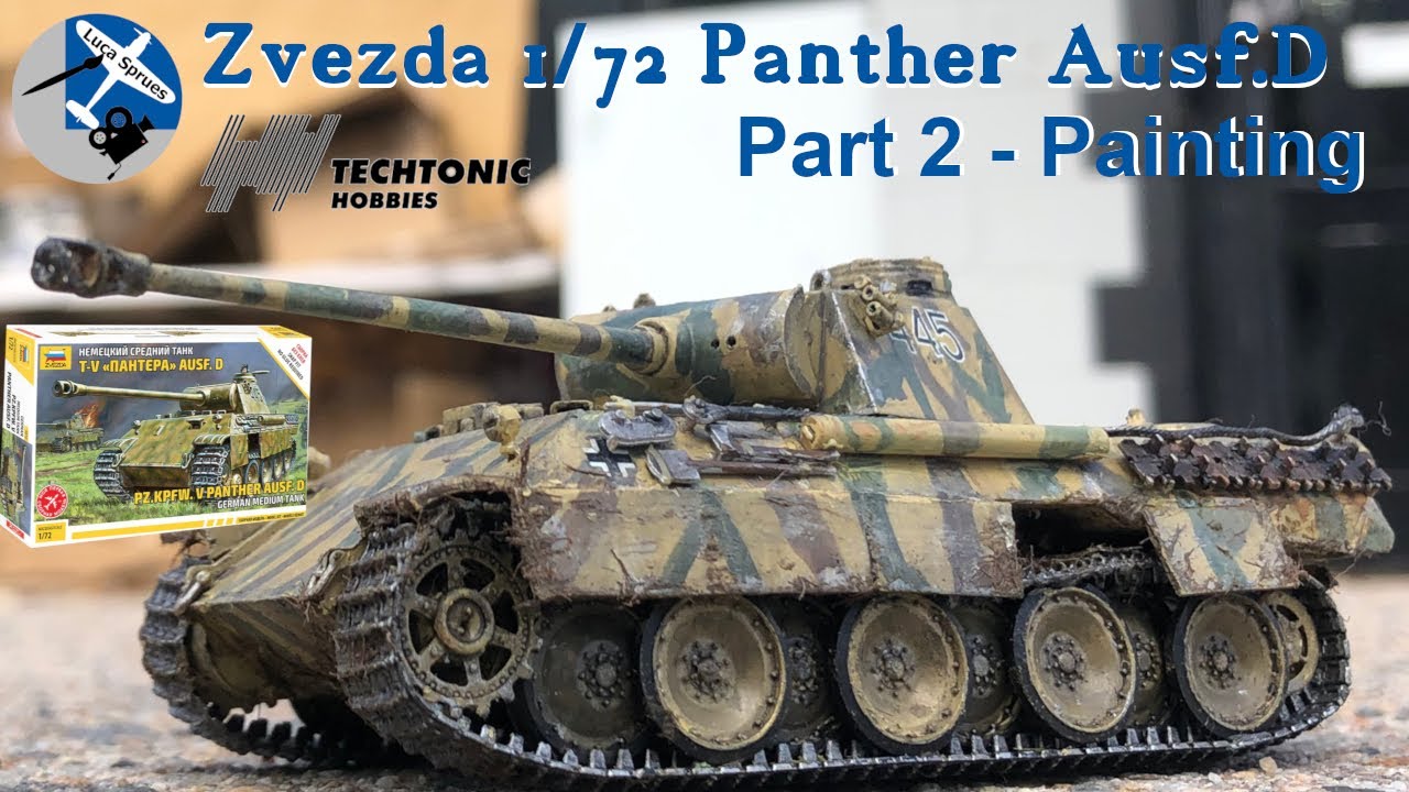 Zvezda 1/72 Scale Panther Ausf D Build and Review - Part 2/3 (Painting)