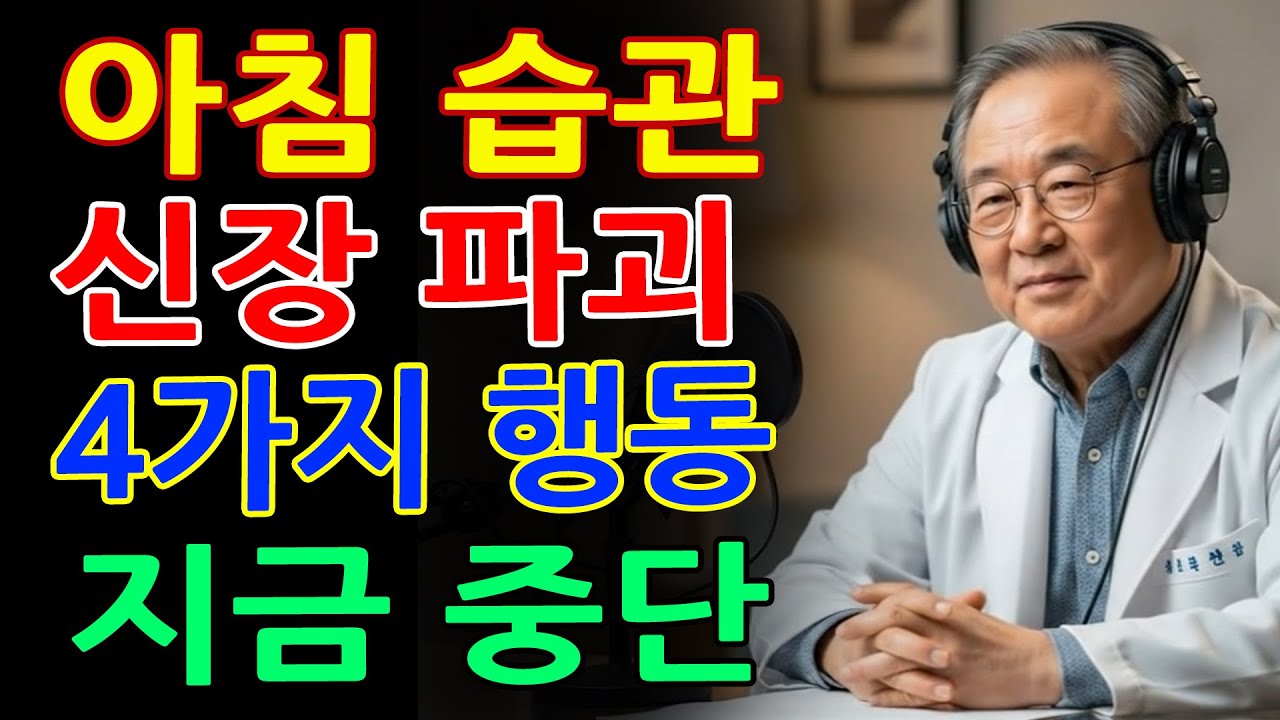 신장을 망가뜨리는 잔혹한 아침 습관 4가지! 지금 당장 멈추지 않으면 콩팥이 더는 버티지 못합니다｜신장건강｜노후건강｜오디오북