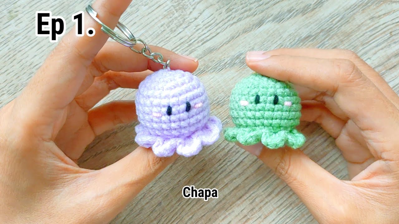 Ep1. 🐙 Easy Crochet Octopus Keychain Tutorial step by step #crochetkeychain  #crochet