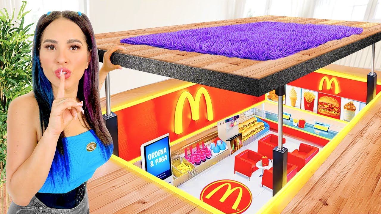 Constru&iacute; un McDonald&rsquo;s SECRETO en nuestra habitaci&oacute;n!