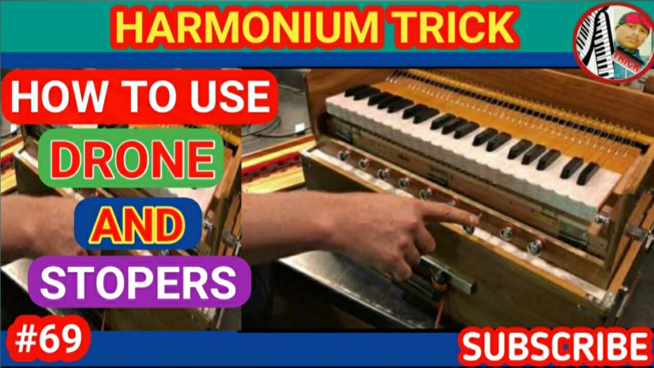 How to use Drone and Stopers On Harmonium | How To Work Drone & Stopers |#Harmonium Trick #Lesson#69