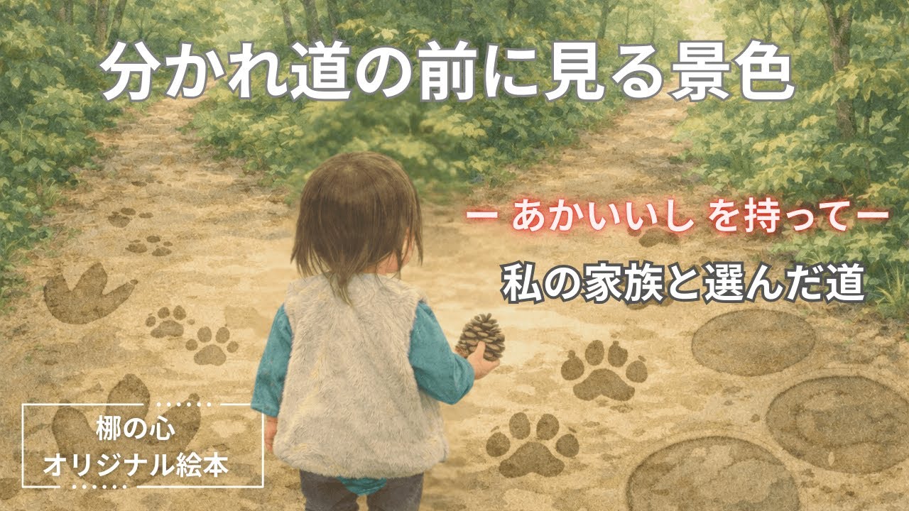分かれ道の前に見る景色 ー あかいいしを持って ー  【梛の心：オリジナル絵本】