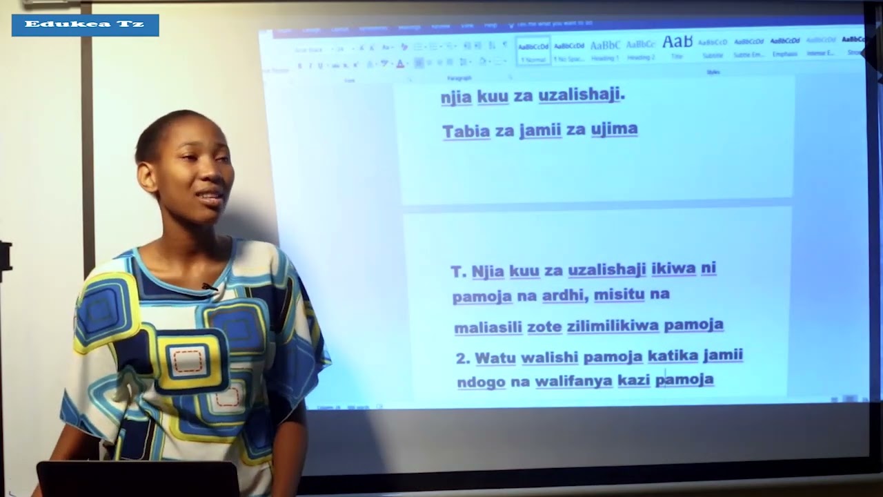 MAARIFA YA JAMII DARASA LA IV  UHUSIANO KATIKA JAMII