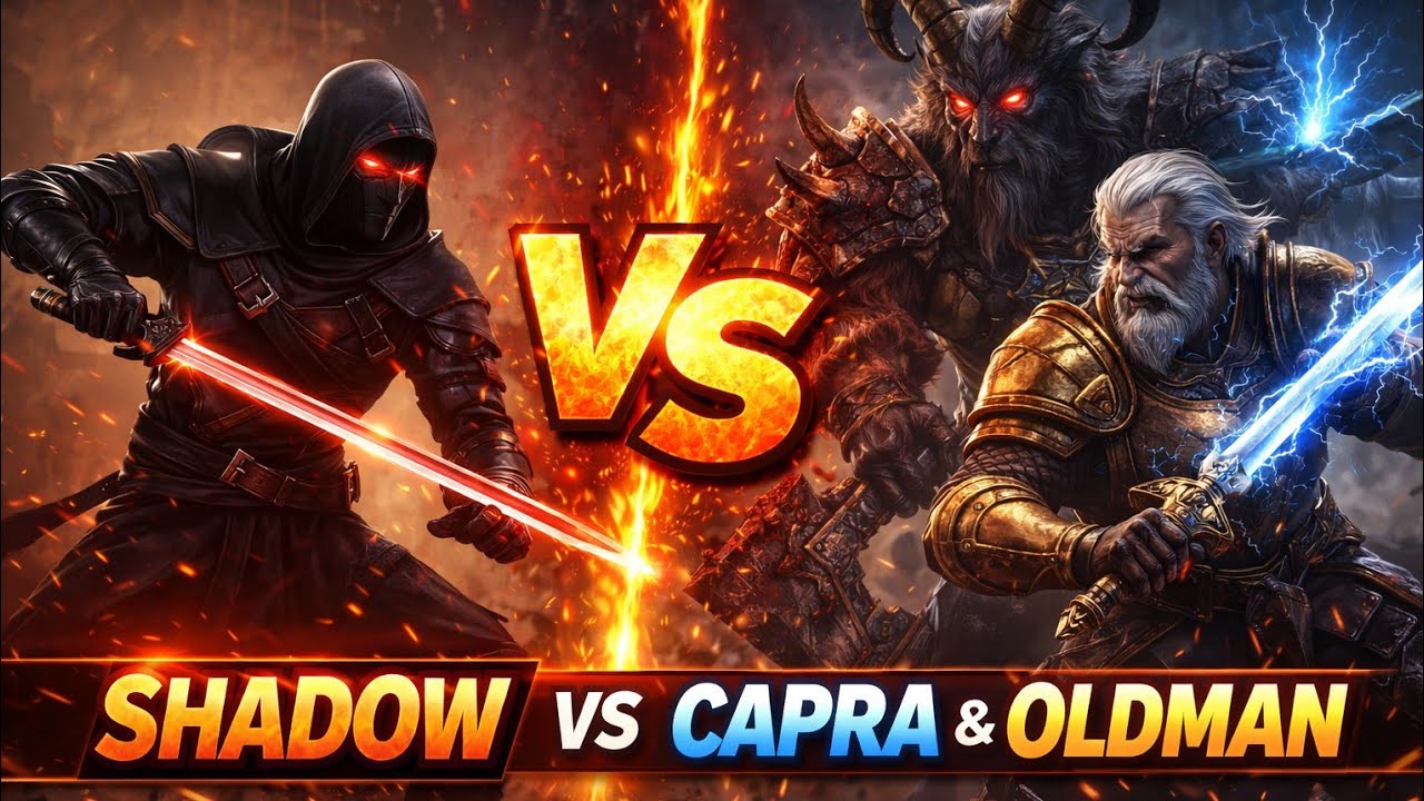 Shadow vs Capra & Oldman ⚔️🔥 Ultimate 2v1 Showdown!