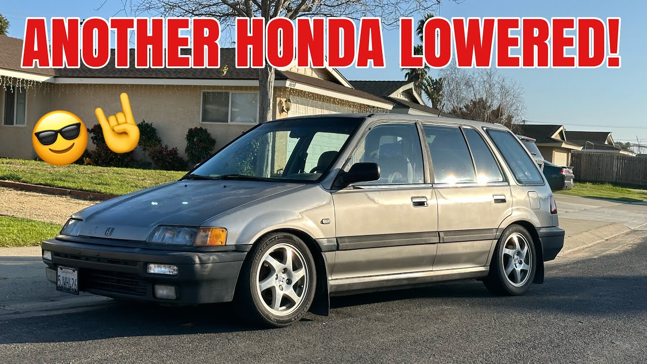 Lowered my friends Honda Civic Wagon