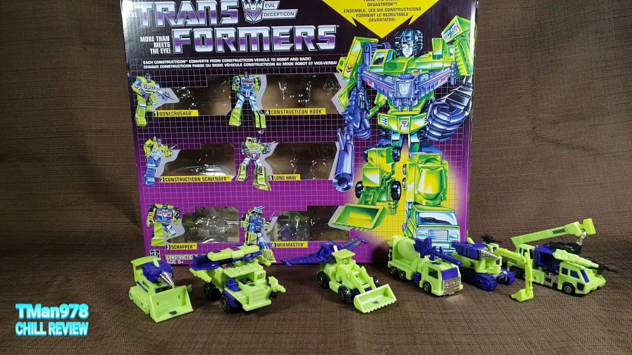 Walmart Vintage Transformers Devastator/Constructicon Gift Set CHILL REVIEW