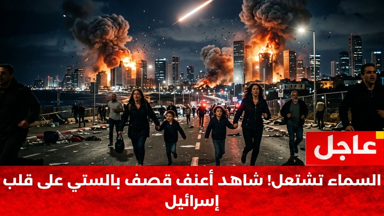 🚨 لحظة سقوط الصاروخ الإيراني في تل أبيب!🔥 والنار تصل الخليج! (مشاهد حصرية)