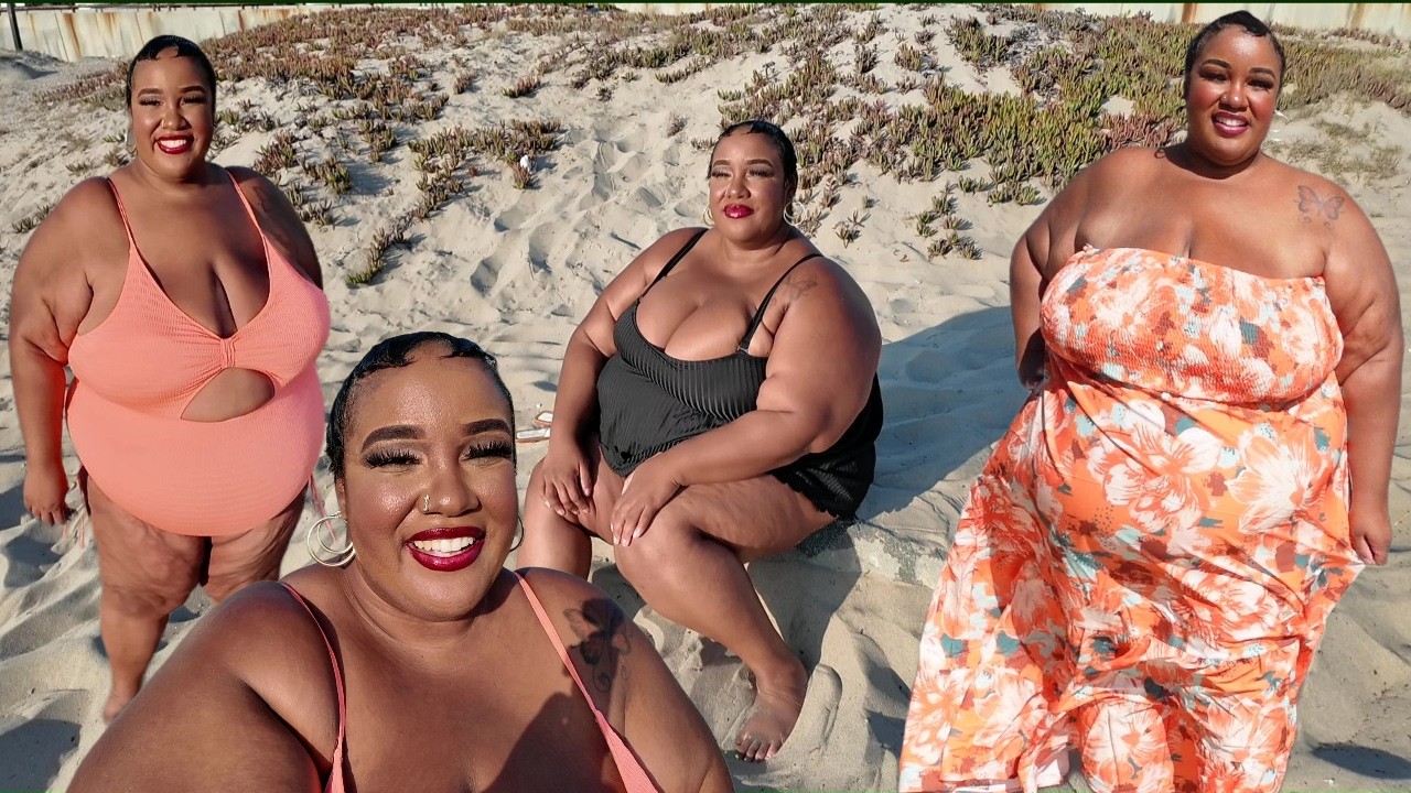 SHEIN CURVE PLUS SIZE SUMMER FASHION & SWIMWEAR AT THE BEACH TRY ON HAUL/ VACATION STYLE DRESSES