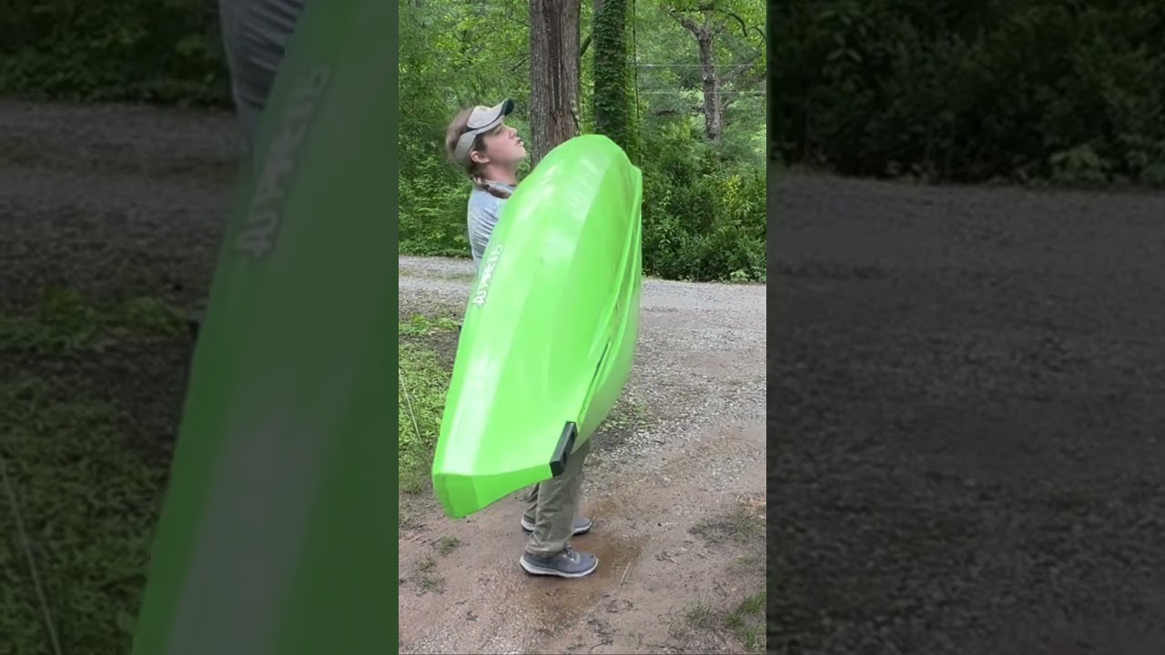 Loading a Kayak By Yourself cartopping onto SUV with Yakima crossbars and J-Hooks #kayaking #reggae