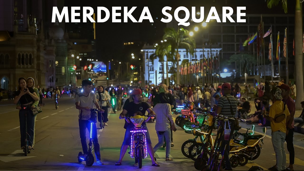 Merdeka Square Kuala Lumpur Malaysia 🇲🇾 4K Walking Tour at Night