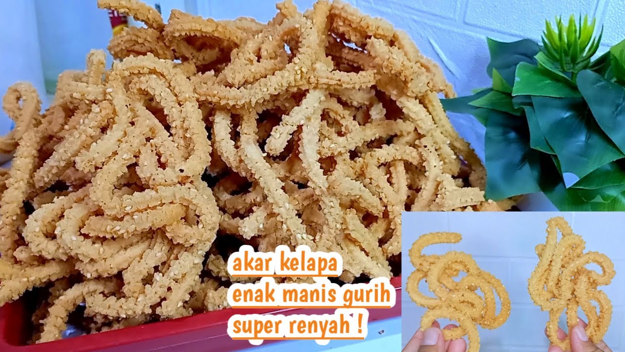 Resep kue akar kelapa wijen super enak renyah anti keras buat ide usaha pasti laris manis !