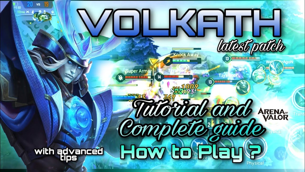 Volkath | Complete Tutorial and Guide | Li&ecirc;nQu&acirc;n Mobile | RoV | AoV | Arena of Valor | How to play ?