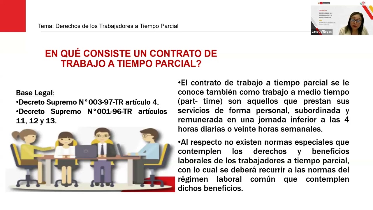 Charla virtual: Derechos de los trabajadores a tiempo parcial