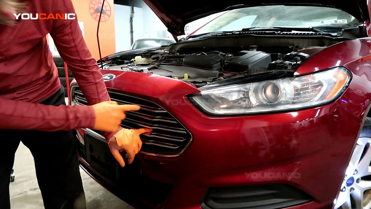 Снятие и замена переднего бампера Ford Fusion 2013-2020