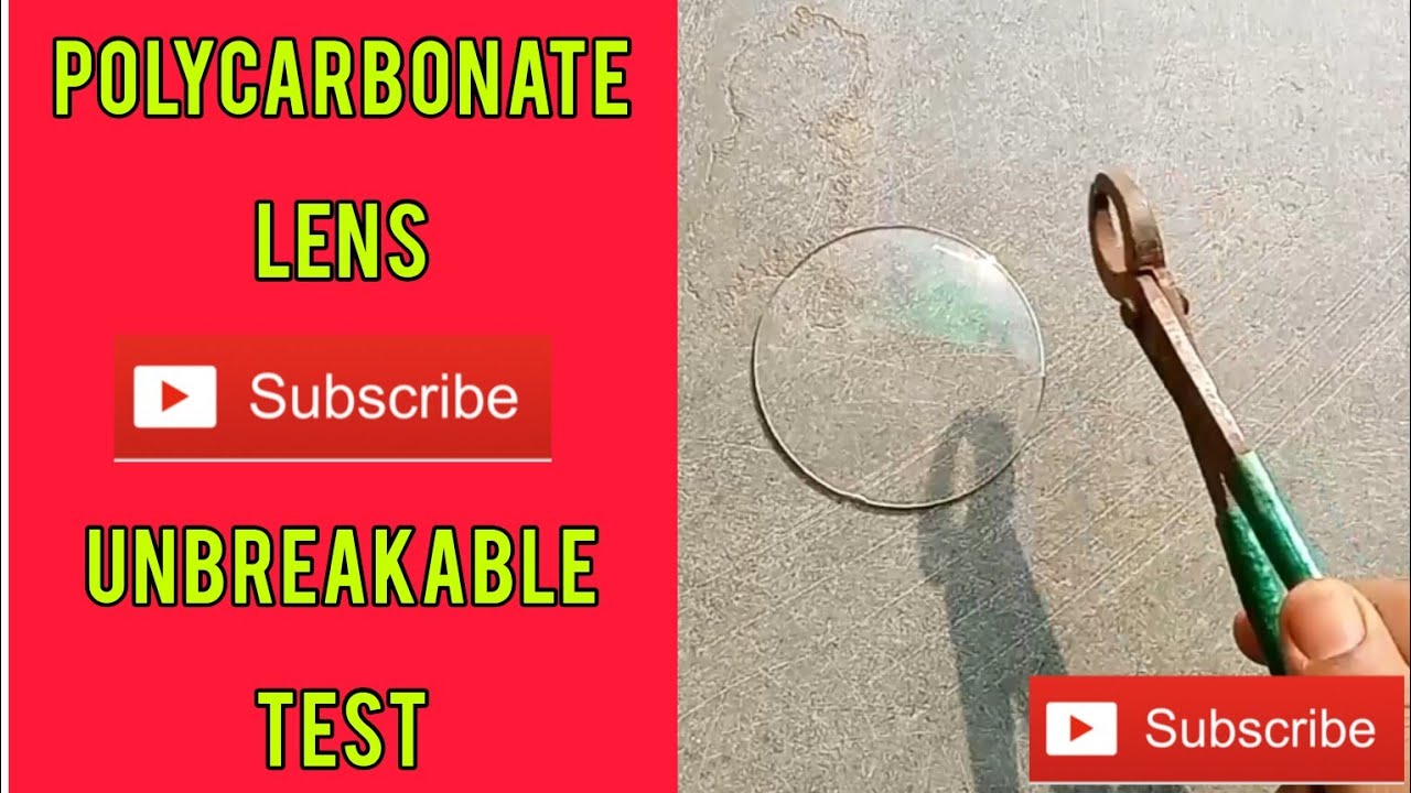 polycarbonate lens unbreakable test | hammer test