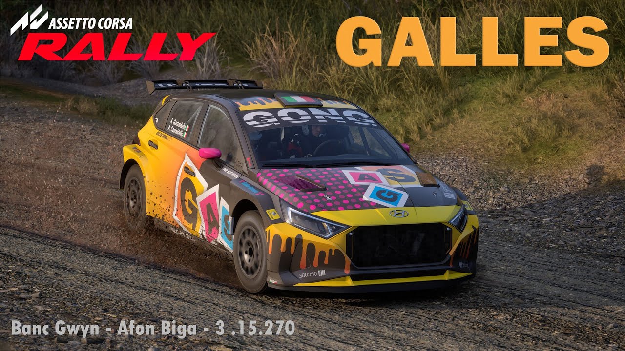 Assetto Corsa Rally - Time Attak -  Hyundai - i20 Rally2 - Galles - Banc Gwyn - Afon Biga