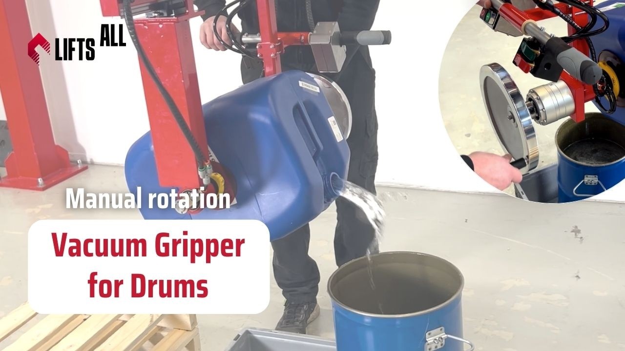 Vacuum Gripper for Drums – Lifts up to 50 kg