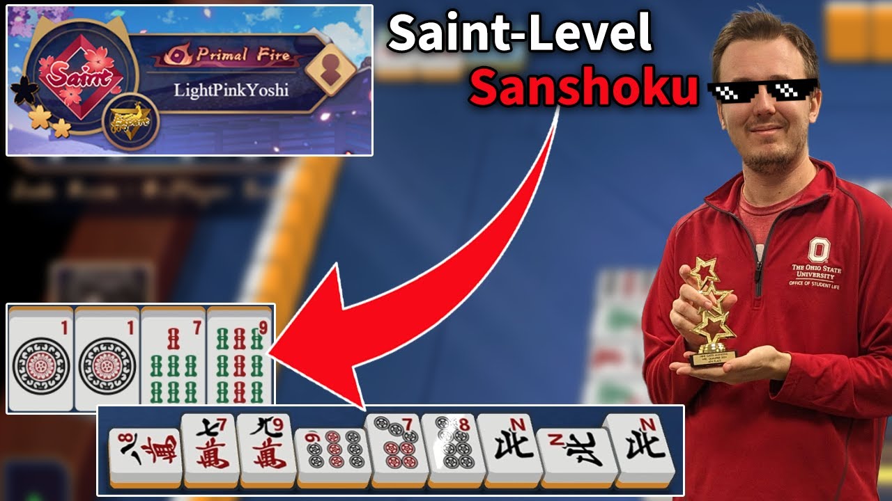 Our Saint Level Coach Teaches Us The Dark Art Of Sanshoku (Ft. LightPinkYoshi) [Mahjong Soul]