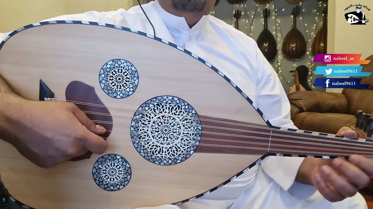 تقاسيم على العود مقام البيات الري على عود صناعة مصرية (عود سام) sam oud
