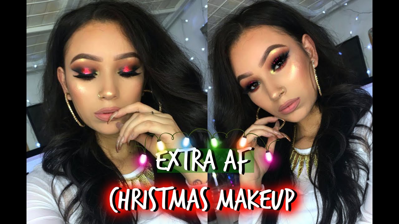 GLAM Christmas Makeup Tutorial | Deck Of Scarlet
