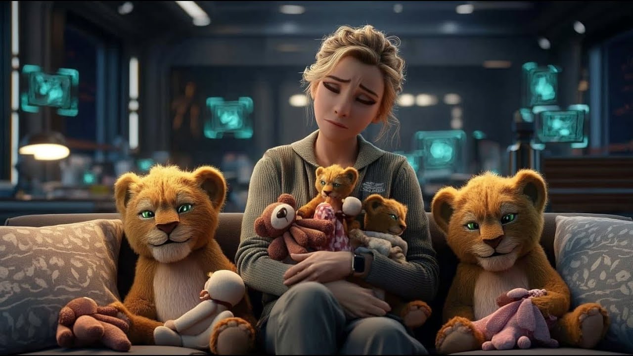 The Young Predators Noticed the Human Was Anxious—So They Gathered Every Soft Thing to Comfort Her