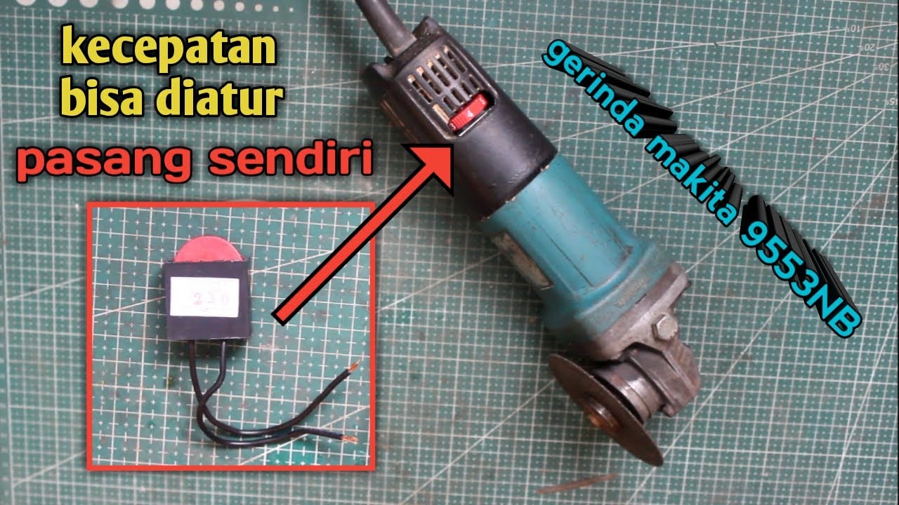 cara pasang variable speed di gerinda