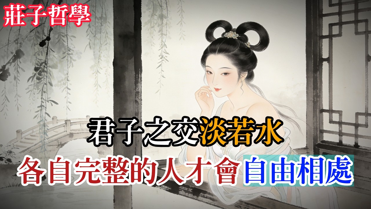拒絕無效社交：莊子「君子之交淡若水」：看透人際關係的本質，其實只有四個字|雙賢鬼謀 #鬼谷子 #謀略智慧 #莊子