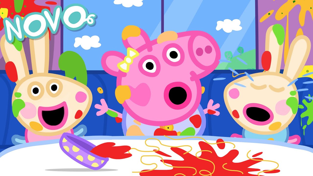 Peppa Pig Português Brasil 🥣 Bagunça Gigantesca 🍼 NOVO Contos da Peppa Pig