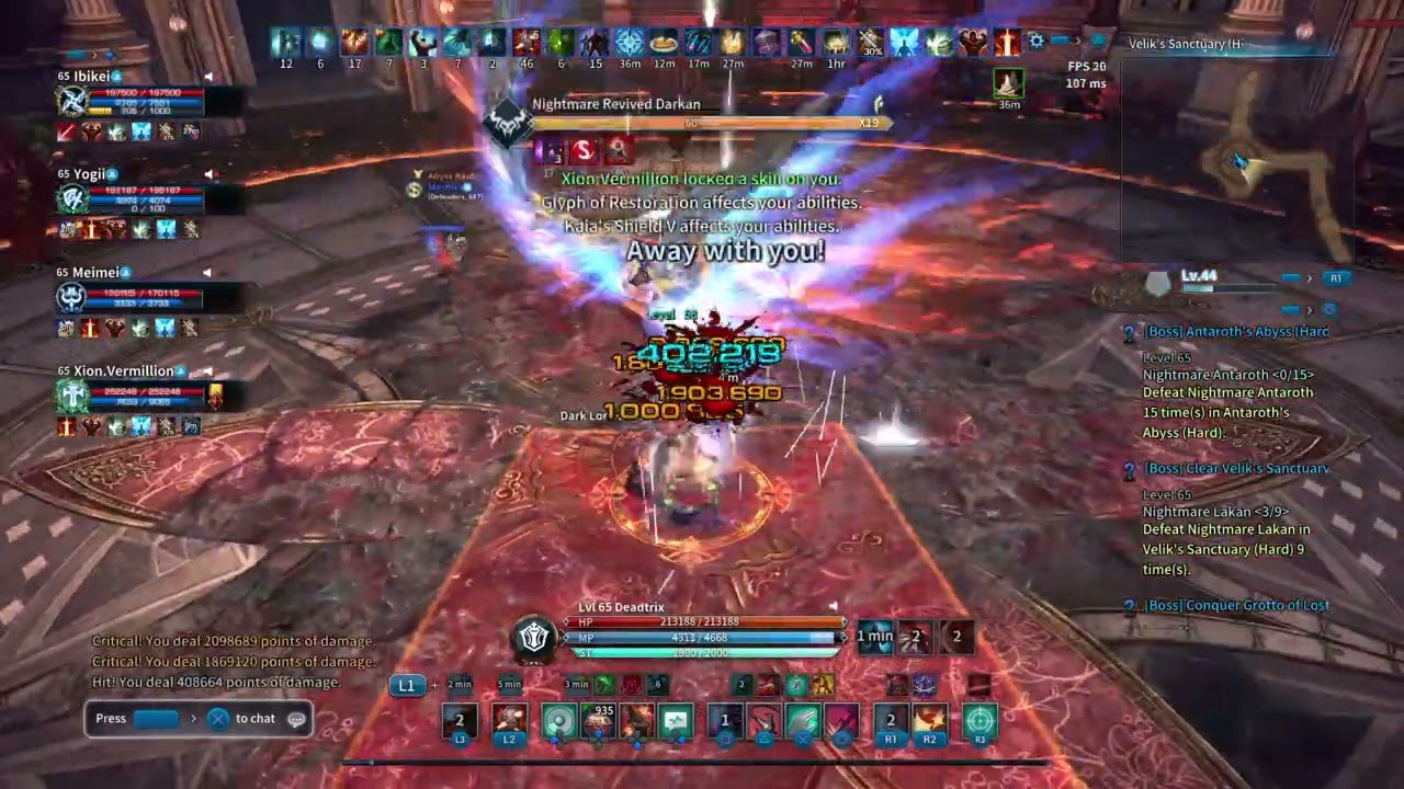 Tera Online - Lancer Tank Velik's Sanctuary (HM) 1st Boss POV