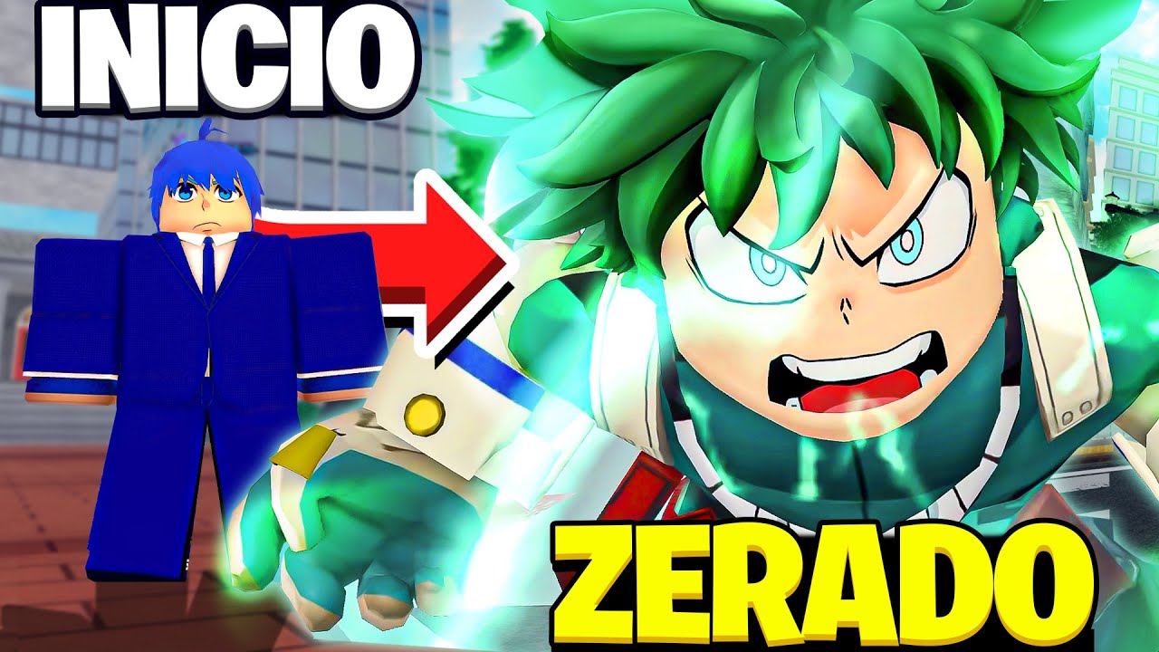 de NOOB ate ZERAR o Novo MELHOR JOGO de Boku no Hero no Roblox !