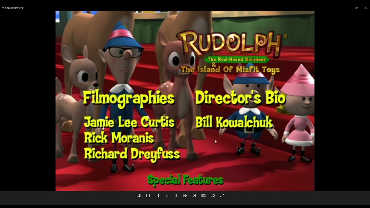 Rudolph the Red-Nosed Reindeer and the Island of Misfit Toys DVD Menu Walkthrough (RARE)