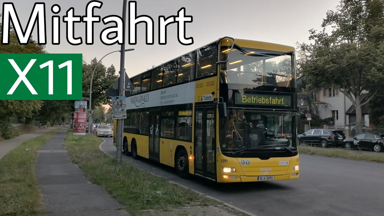 Mitfahrt | MAN Lion's City DD A39 | Linie X11 | S Schöneweide/Sterndamm - U Krumme Lanke
