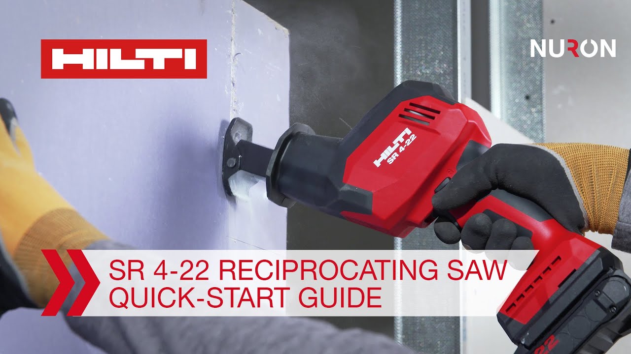 Hilti Nuron SR 4-22 One-handed Reciprocating Saw - Quick-start Guide