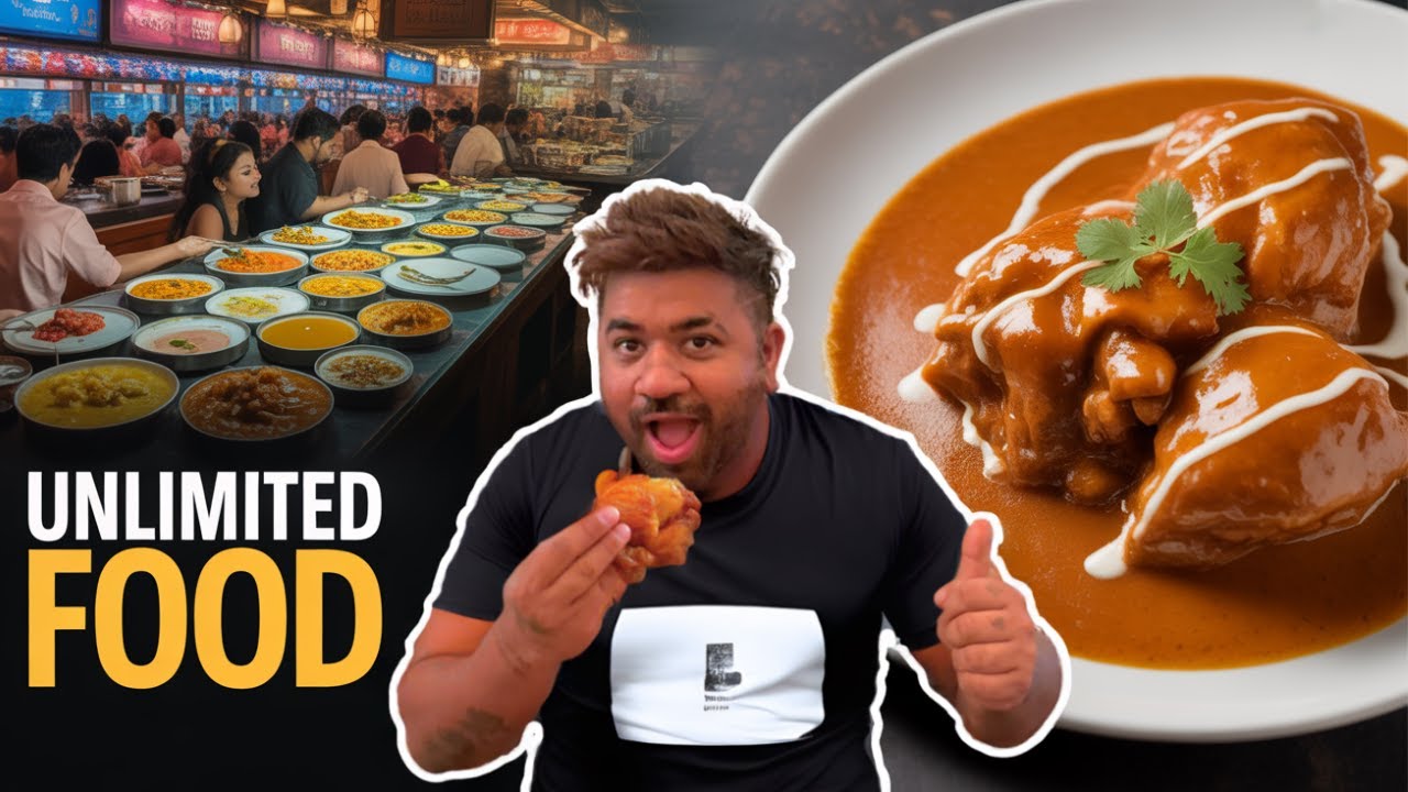 I Tried Delhi&rsquo;s Most Popular Buffet 🍽️🔥 | BBQ Industry Jail Road Experience