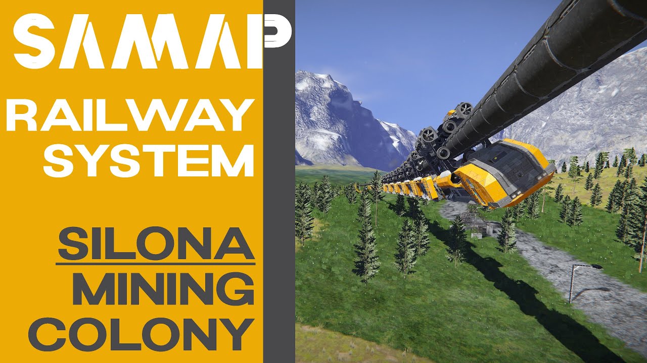 Space Engineers - Silona mining colony (SAMAP railway system)