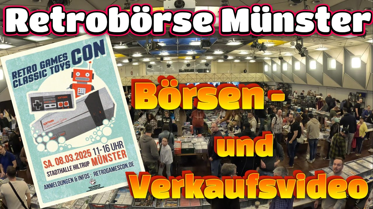 Retro Games Con Münster 08.03.25 /// Retrobörse und Verkaufs - Video /// erste Börse Münster