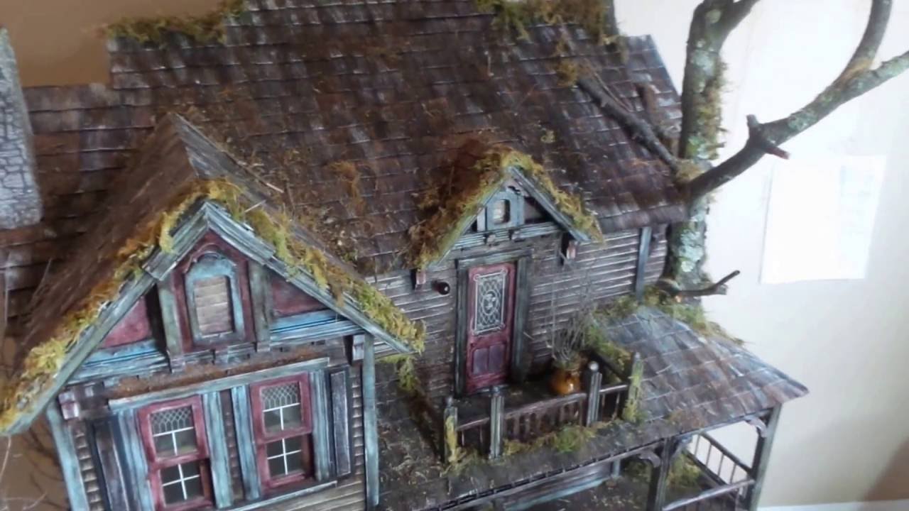 Miniature Doll House Tour Spooky Abandoned #416