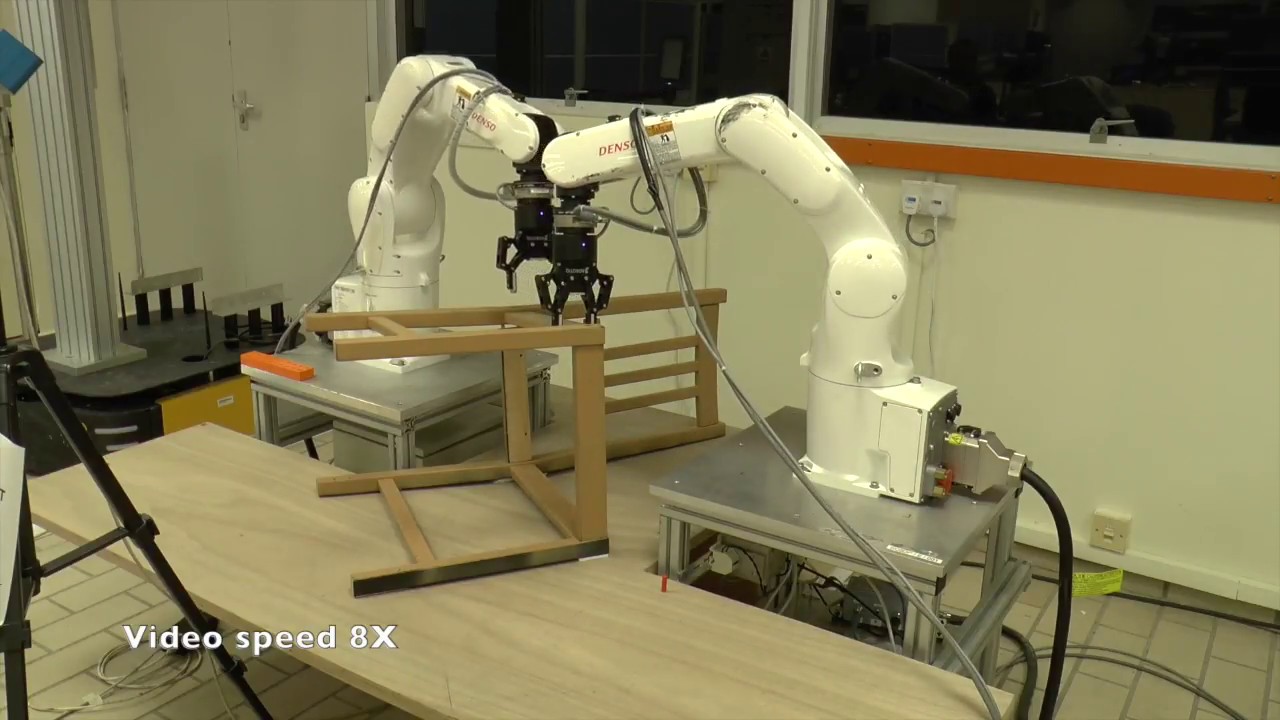 Robotic assembly of an IKEA chair frame