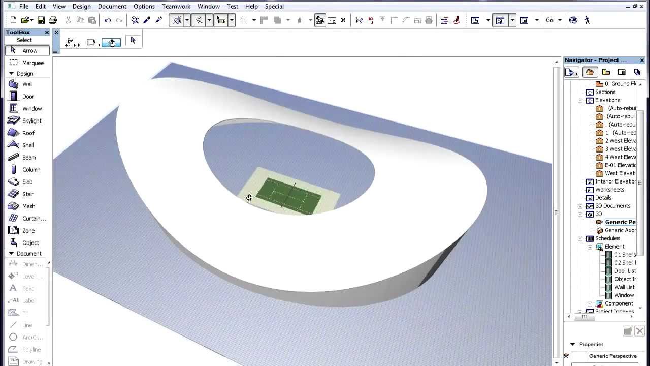 ArchiCAD 15 - New Features - The Shell Tool